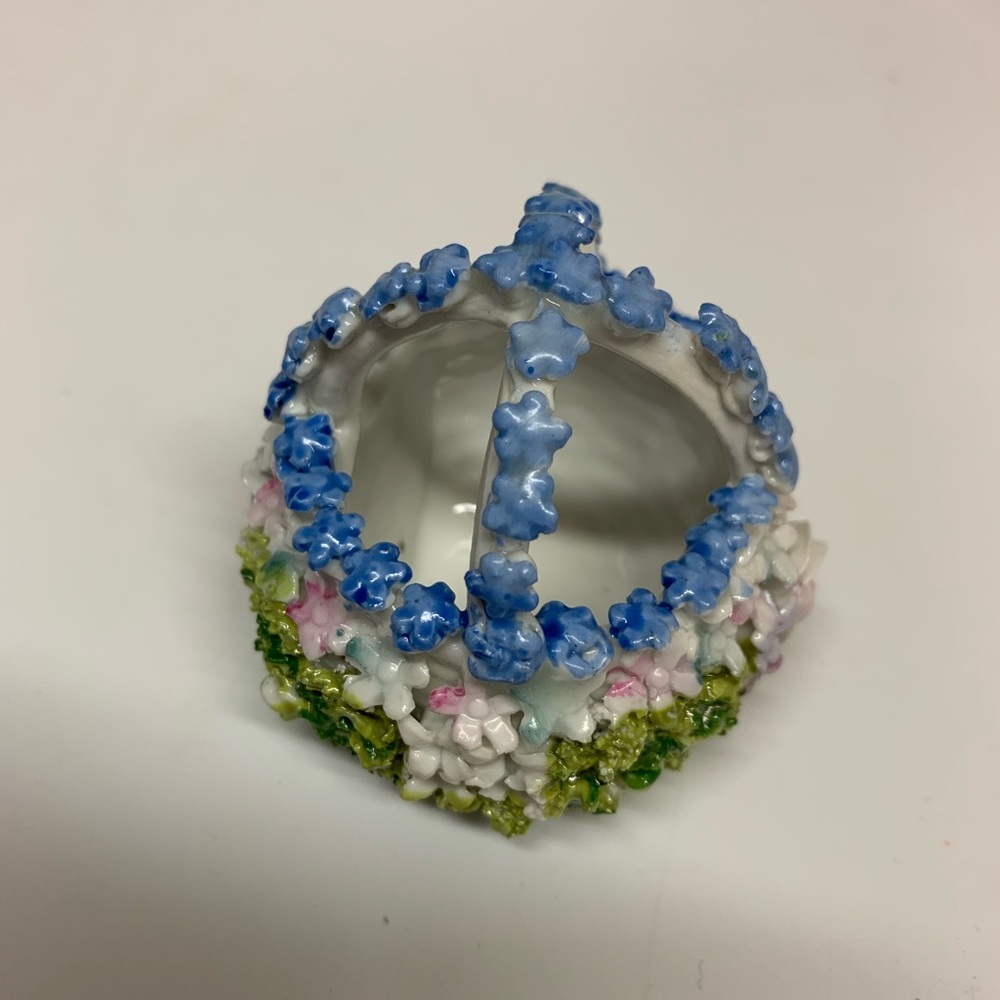 Elfinware Vintage Porcelain Figurine Double Handle Basket Germany